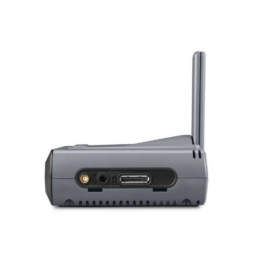 Side view of Garmin GDL 52 portable SiriusXM aviation GPS, receiver power and data connectors