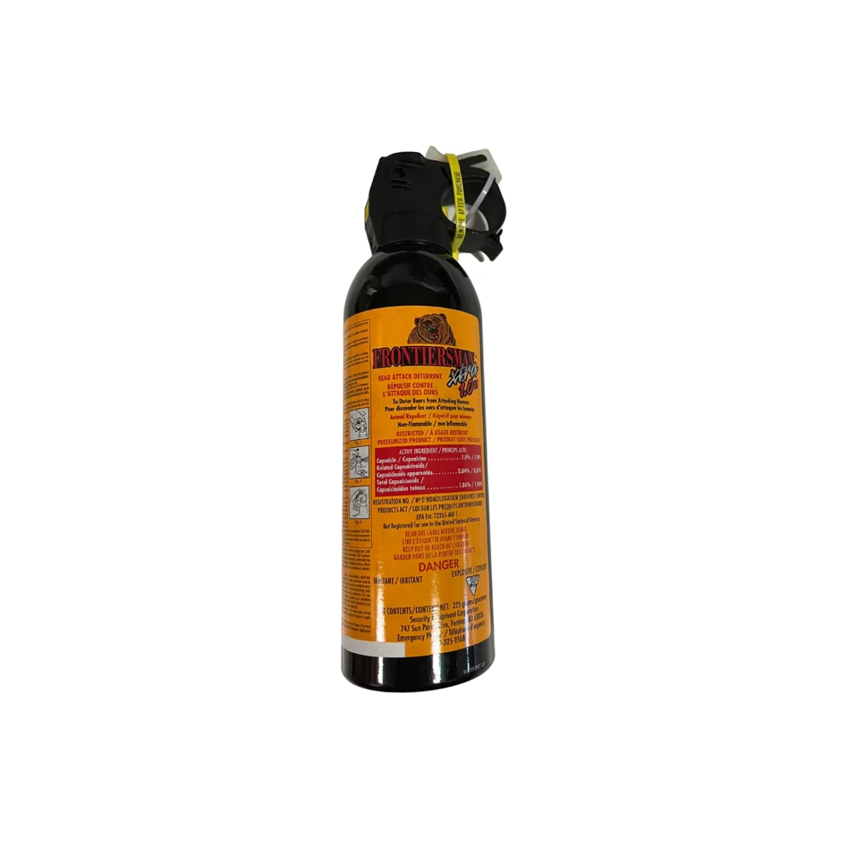 325g Frontiersman Xtra Bear Spray, front view