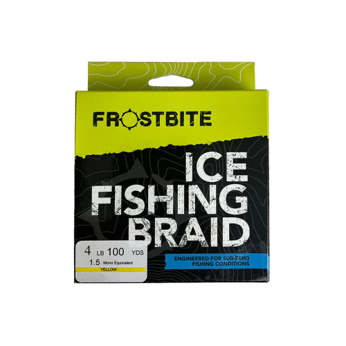 Frostbite Ice Fishing Braid - Yellow, 4lb