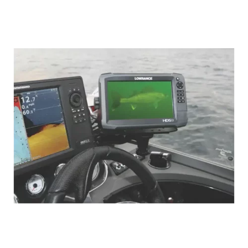 Aqua-Vu Multi-Vu Pro Gen2 Underwater Viewing System being viewed on Lowrance HDS9 on boat