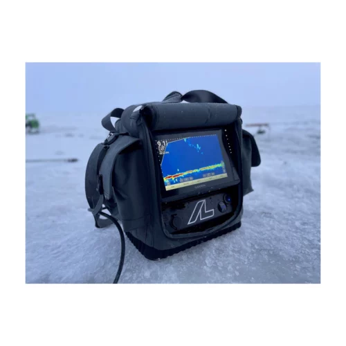 ArcLab 5200 Series Shuttle Bag on teh ice with chartplotter