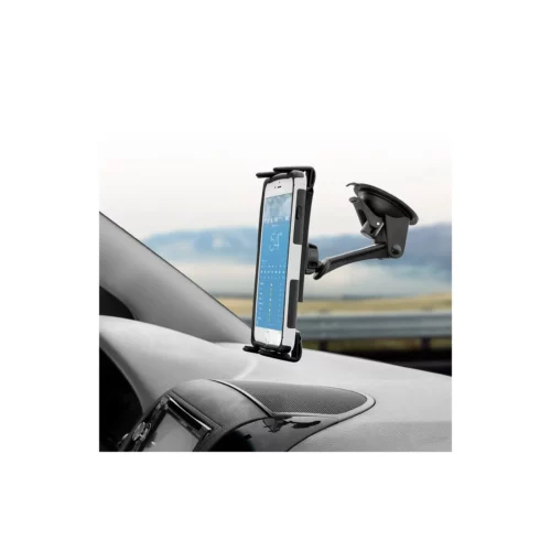 Arkon SM679 Slim-Grip Ultra Sticky Suction Windshield or Dash Phone Car Mount in use