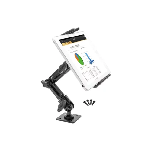 Arkon SM6HD006 Slim-Grip Ultra Heavy-Duty Multi-Angle Midsize Tablet Drilled-Base or Wall Mount with tablet