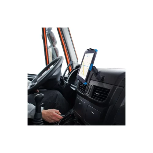 ARKON Heavy-Duty Drill Base Tablet Mount in use