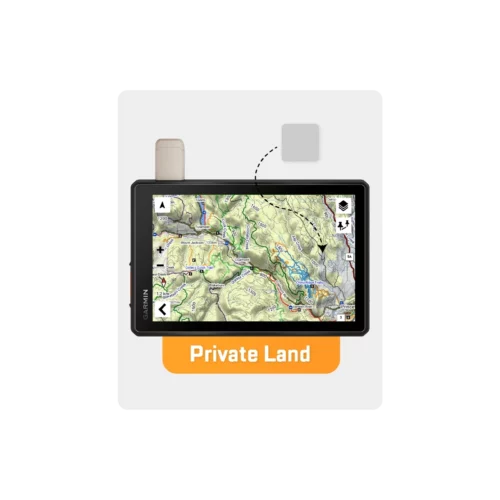 Backroad GPS maps - private land