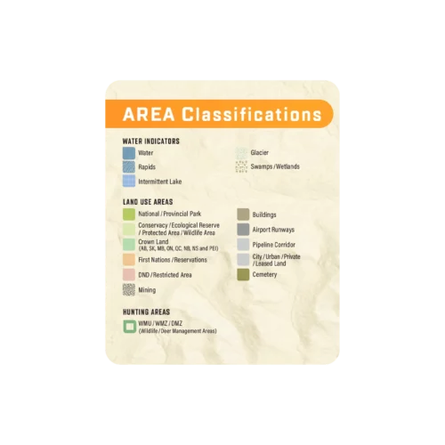 Backroad GPS maps - area classification