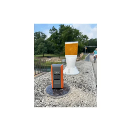 Bad Elf Flex Mini on survey marker