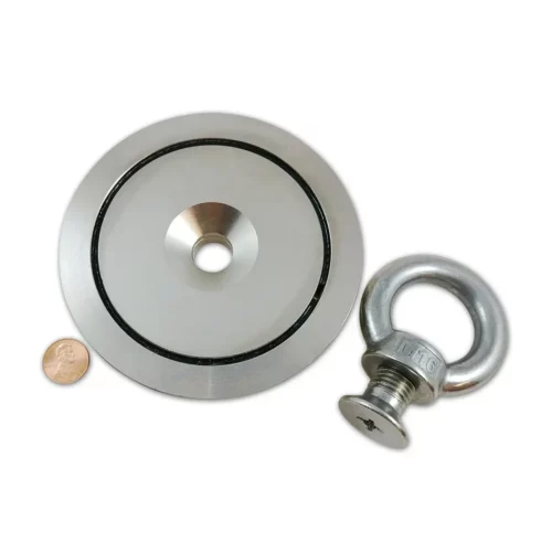 Brute Box Double Sided 1,200lb Magnet Fishing Bundle magnet taken apart