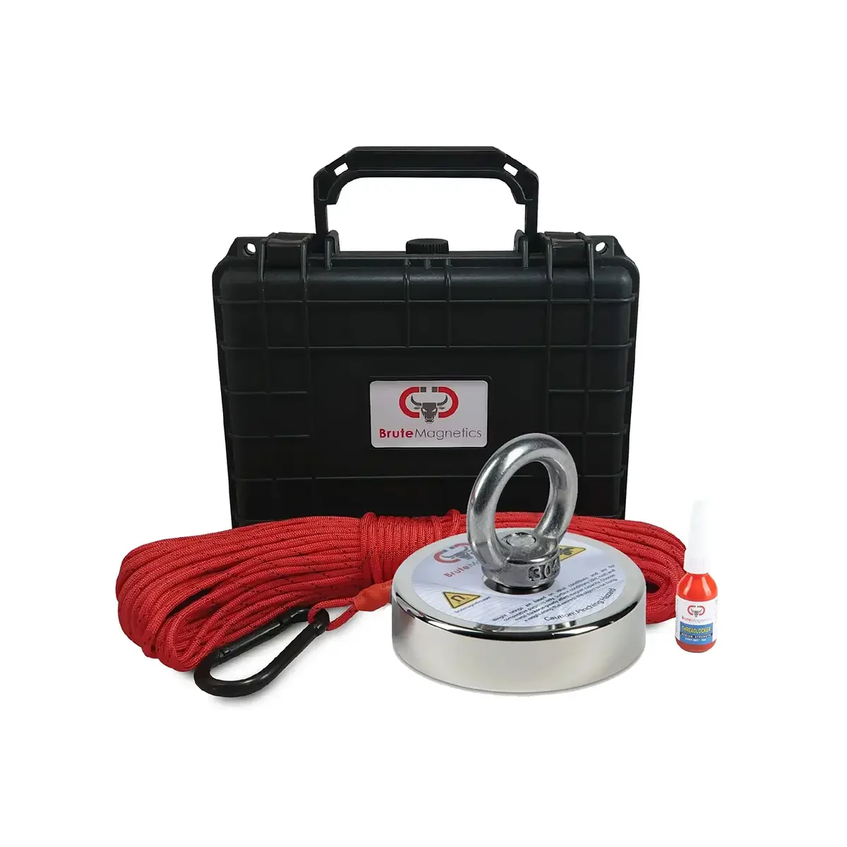 Brute Box Junior - 425lb Magnet Fishing Bundle contents outside of case
