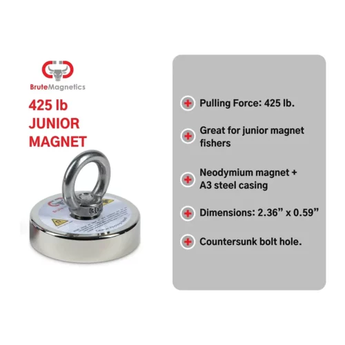 Brute Box Junior - 425lb Magnet Fishing Bundle spec sheet