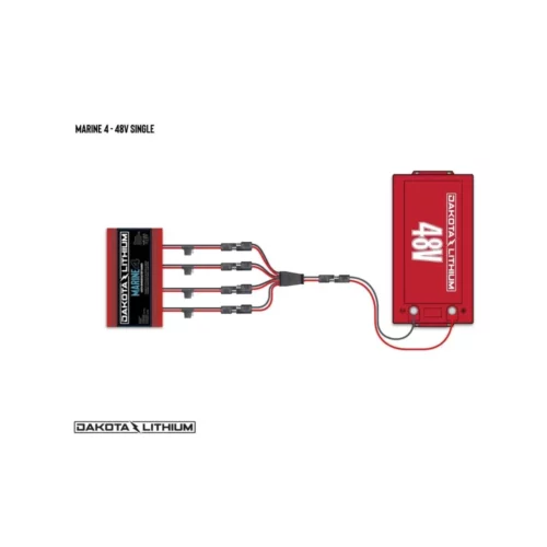 Dakota Lithium Marine 4 bank connected to 48v battery