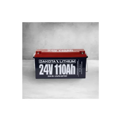 Dakota Lithium 24v 110Ah Deep Cycle LiFePO4 Single Battery front view