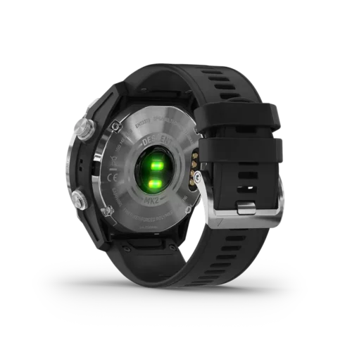 Garmin Descent Mk2 back with heart rate monitor