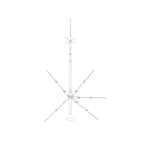 Diamiond Antenna CP5H Five-Band Trap Vertical Antenna diagram