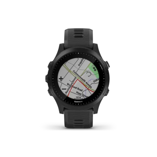 Garmin Forerunner 945 in black map page