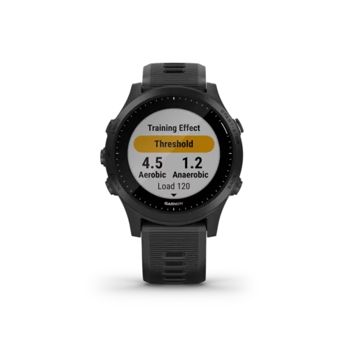 Garmin Forerunner 945 in black training effect page