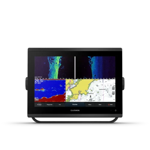 Garmin GPSMAP 1243xsv split screen with sonar and maps