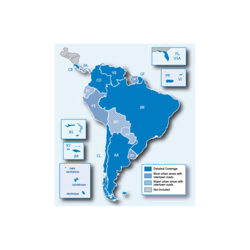 Garmin City Navigator South America NT coverage map