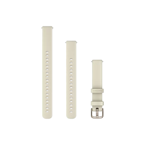 Garmin Lily 2 Bands (14 mm), Coconut Silicone with Cream Gold Hardware (010-13302-00)