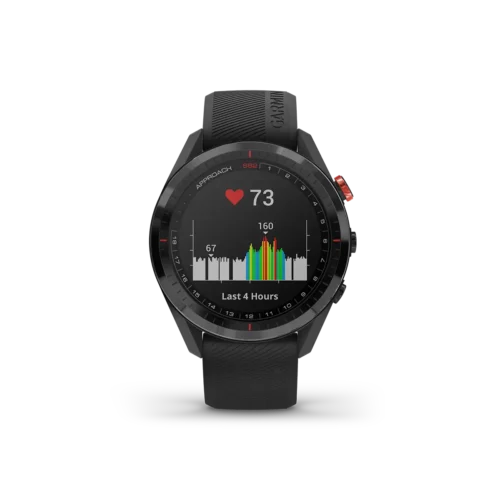 Garmin Approach S62 in black with heart rate screen