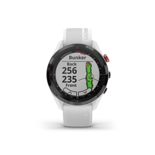 Garmin Approach S62 in white with bunker screen