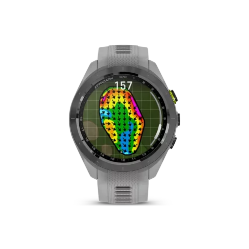 Approach S70 - 42 mm - Black Ceramic Bezel with Powder Gray Silicone Band - green contour data
