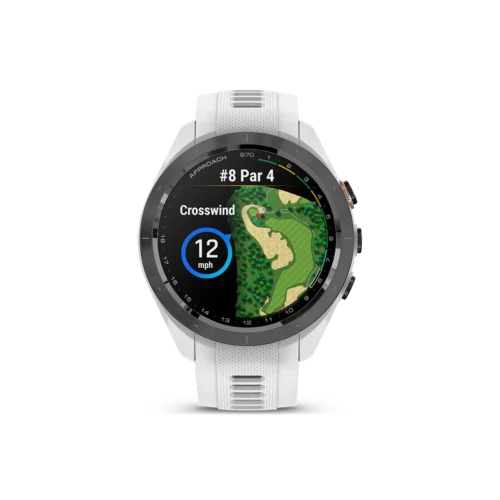 Approach S70 - 42 mm - Black Ceramic Bezel with White Silicone Band courses