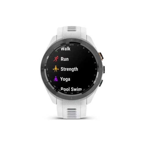 Approach S70 - 42 mm - Black Ceramic Bezel with White Silicone Band menu options