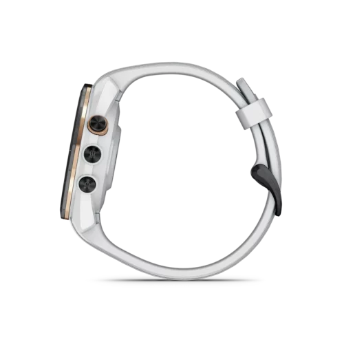 Approach S70 - 42 mm - Black Ceramic Bezel with White Silicone Band - left side view