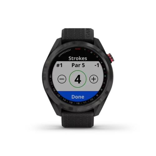 Garmin Approach S42 Golf GPS Smartwatch black strokes