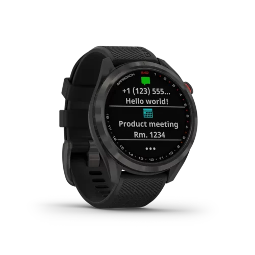 Garmin Approach S42 Golf GPS Smartwatch black calendar