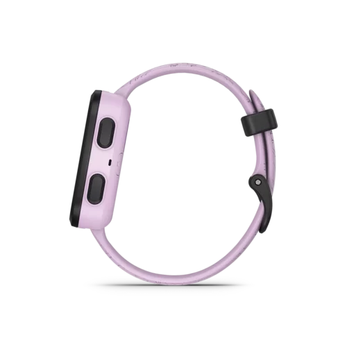 Garmin Bounce in Lilac Floral button side