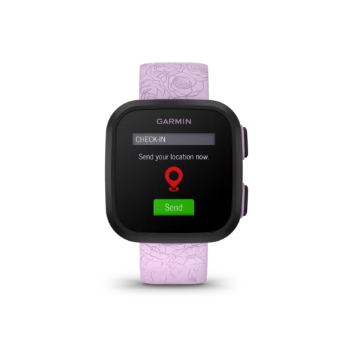Garmin Bounce in Lilac Floral location screen
