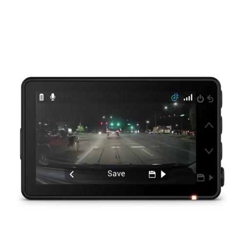 Garmin Dash Cam X110 intersection at night
