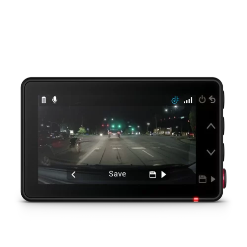 Garmin Dash Cam X210 intersection at night