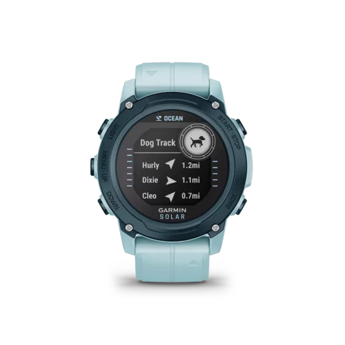 Garmin Descent G1 Solar - Ocean Edition dog tracking