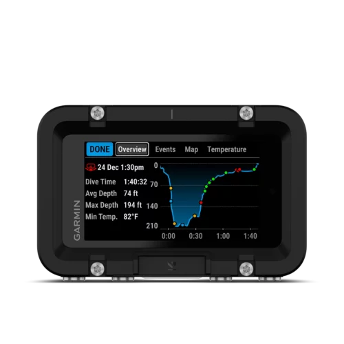 Garmin Descent X50i depth history