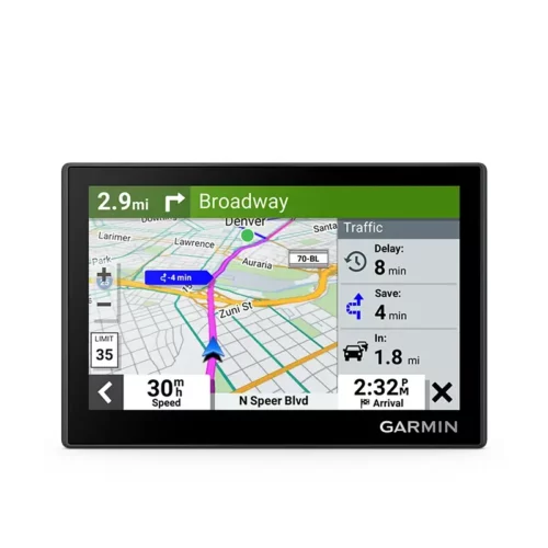 Garmin Drive 53 & Traffic with traffic on route navigation page