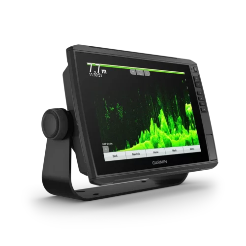 Garmin ECHOMAP Ultra 102sv right angled view with sonar