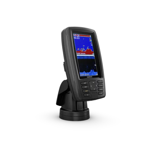 Garmin echoMAP Plus 45cv right angled with split screen view