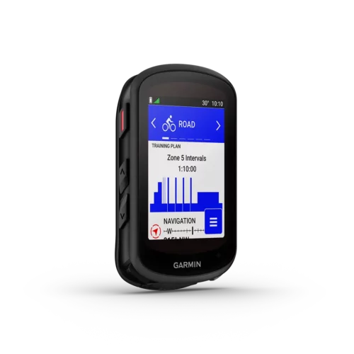 Garmin Edge 840 Solar angled right with training plan page