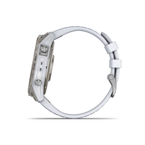 Garmin epix PRO Gen 2 51mm Sapphire in titanium left side with buttons