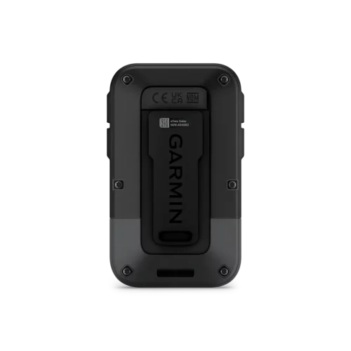 Garmin eTrex Solar hiking GPS handheld back view with clip