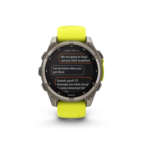 Garmin fenix 8 solar 47mm titanium messenger app