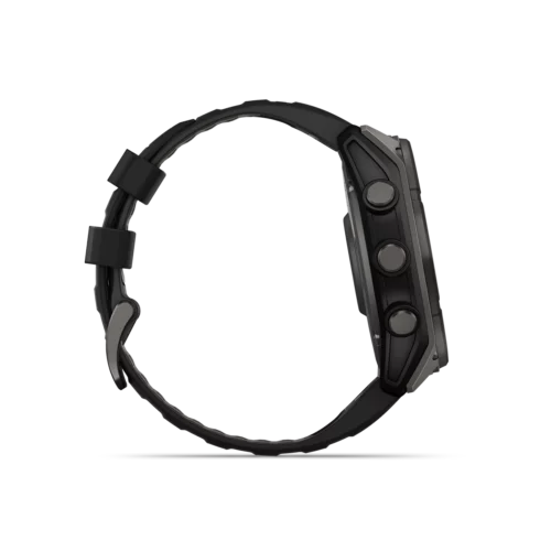 Garmin fēnix 8 solar watch 51mm carbon grey right side view