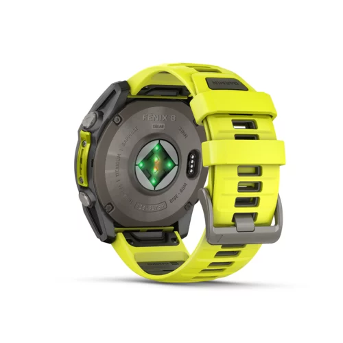 Garmin fēnix 8 solar watch 51mm titanium rear view