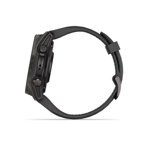 Garmin fenix 8 43mm carbon black left side