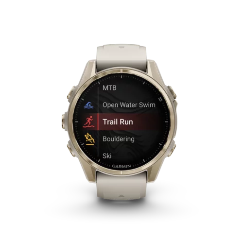 Garmin fenix 8 43mm soft gold activity list