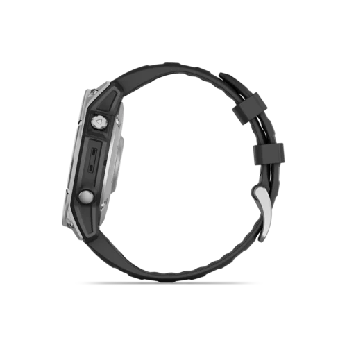 Garmin fenix E steel left side