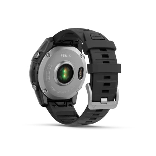 Garmin fenix E steel rear view